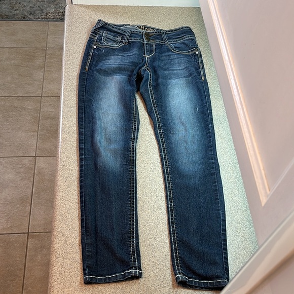 👖Wallflower Distressed Skinny Blue Jeans Women’s 8-10 based on measurements - Picture 4 of 17